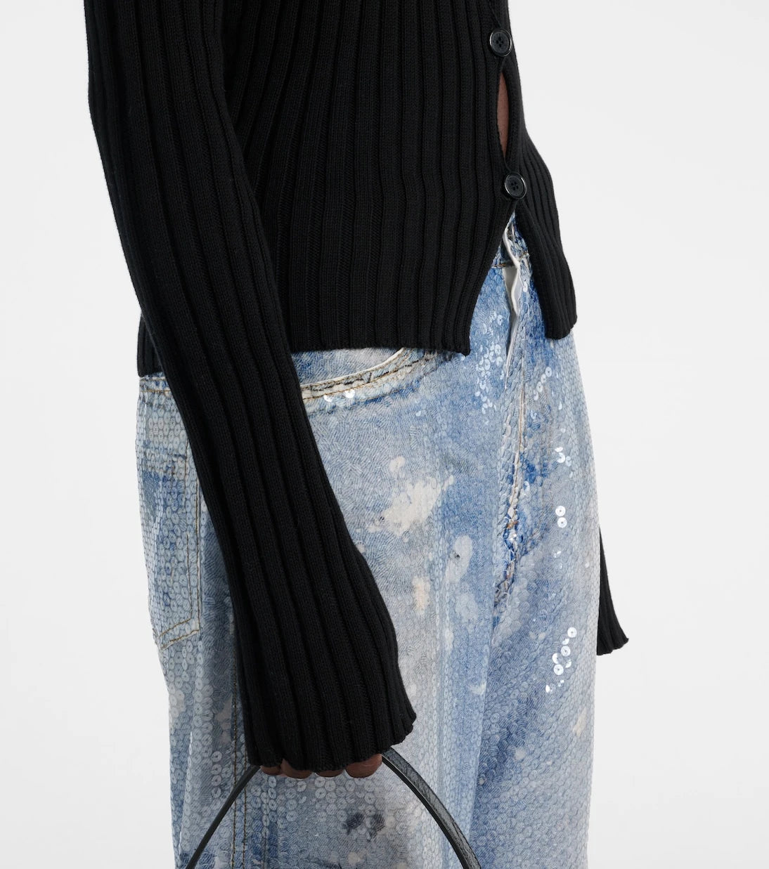 Acne Studios - Ribbed-knit cotton crêpe cardigan