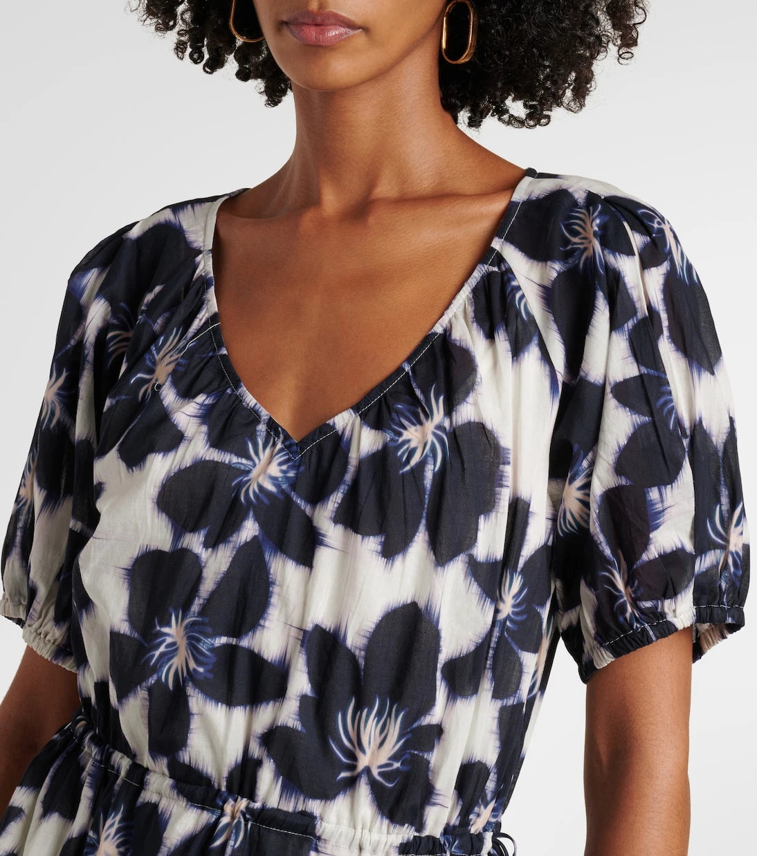 Velvet - Hazel floral cotton voile minidress