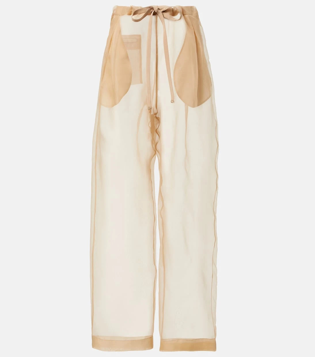 Khaite - Trenton silk organza wide-leg pants