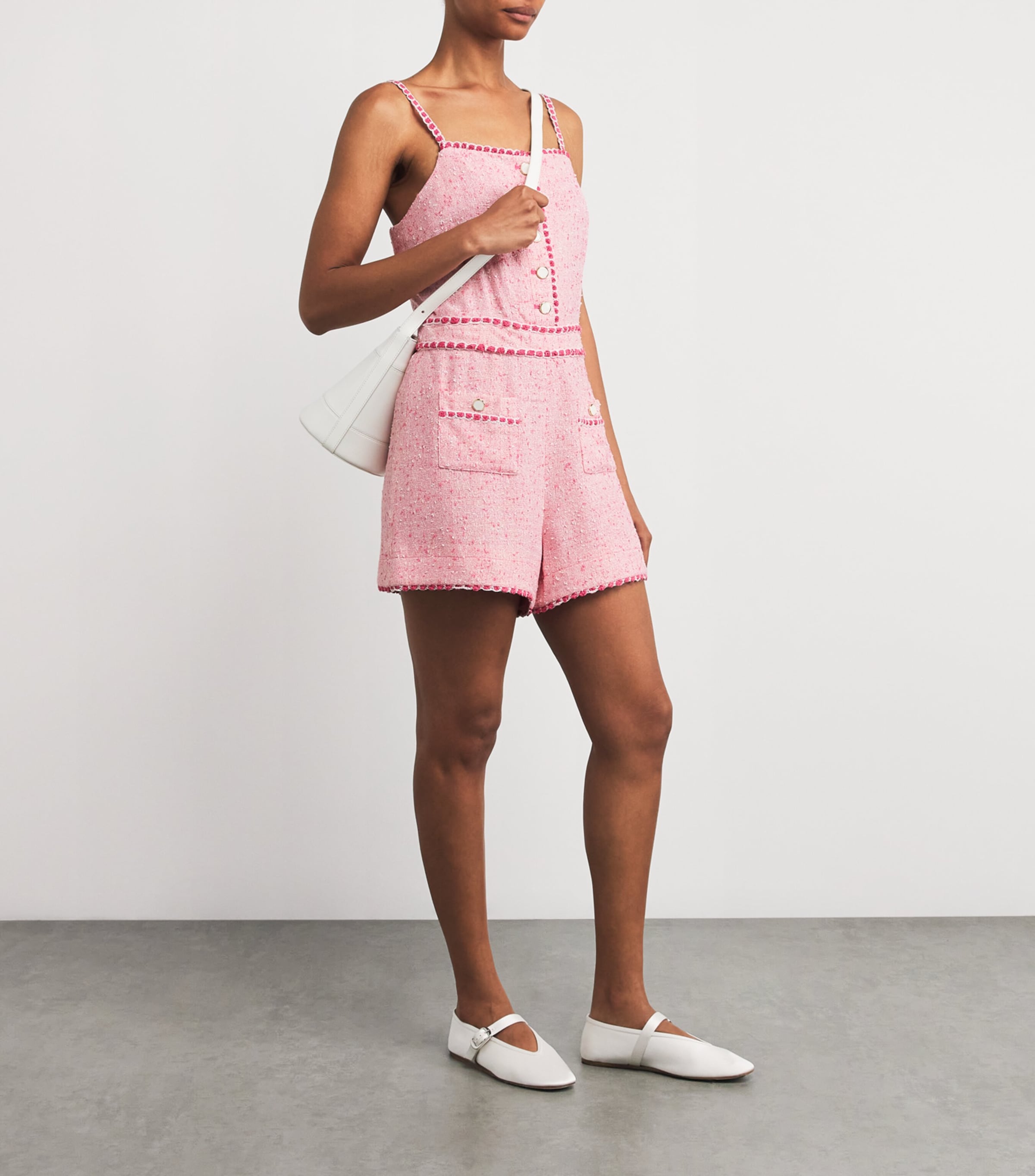 Pink Tweed Ginny Playsuit