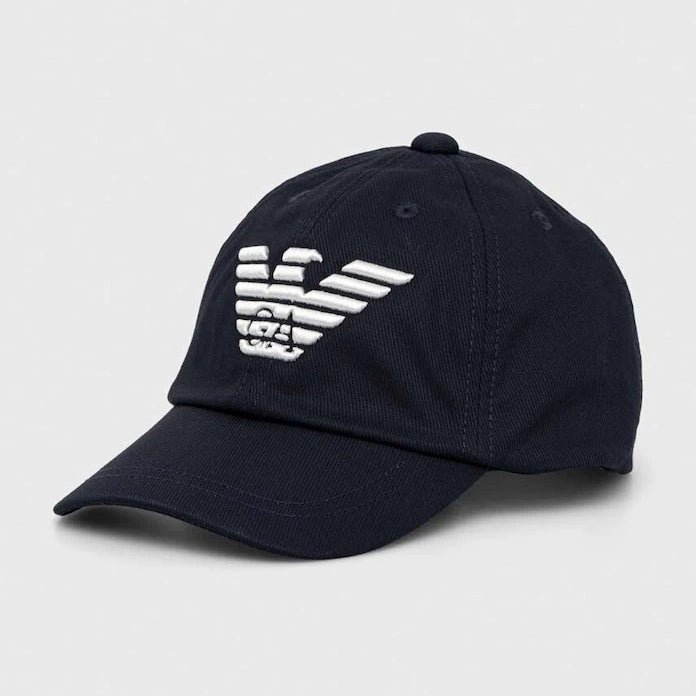 Детска памучна шапка с козирка Emporio Armani