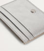 Silver Leather Metallic Card Holder