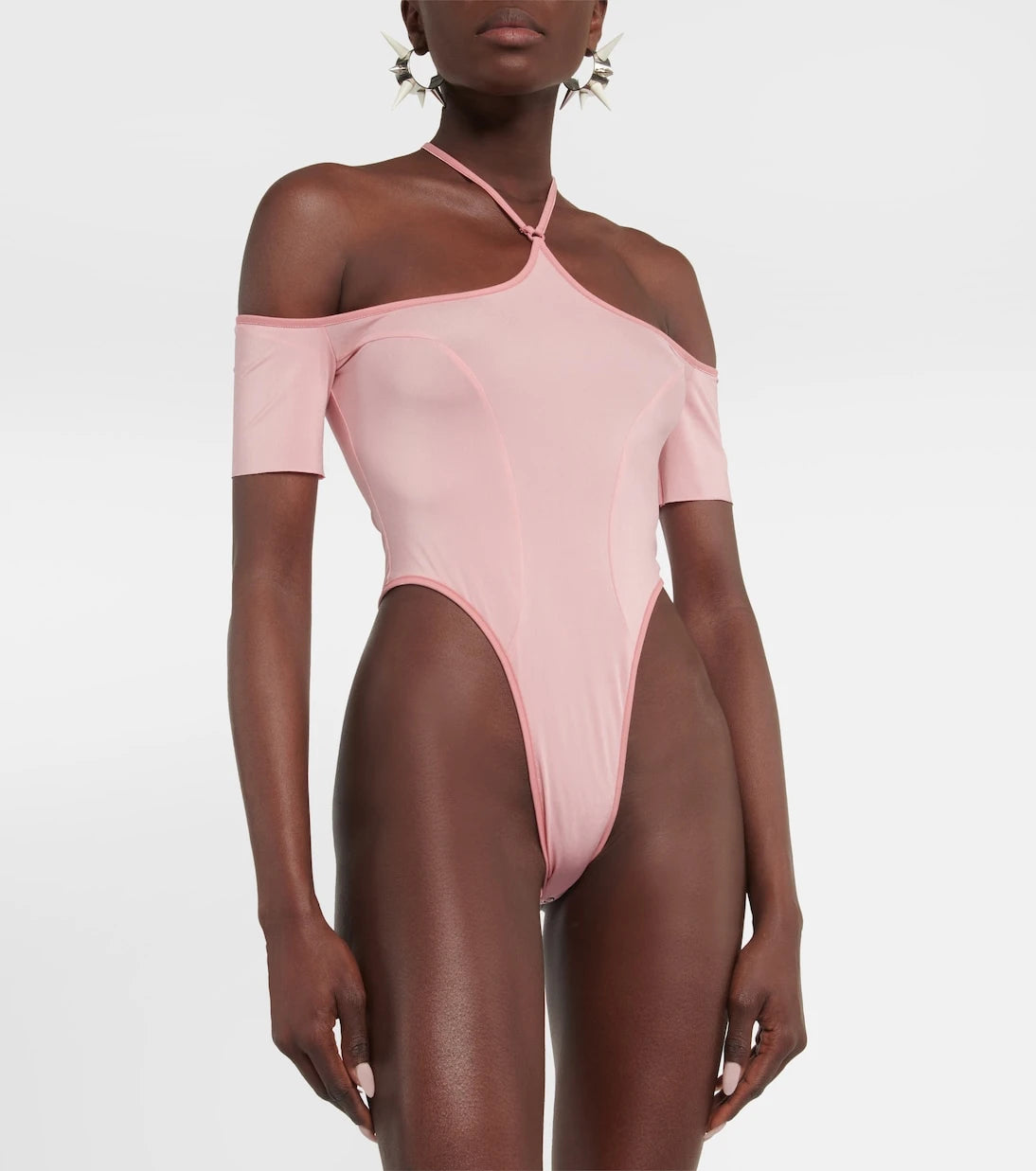 KNWLS - Halterneck mesh bodysuit