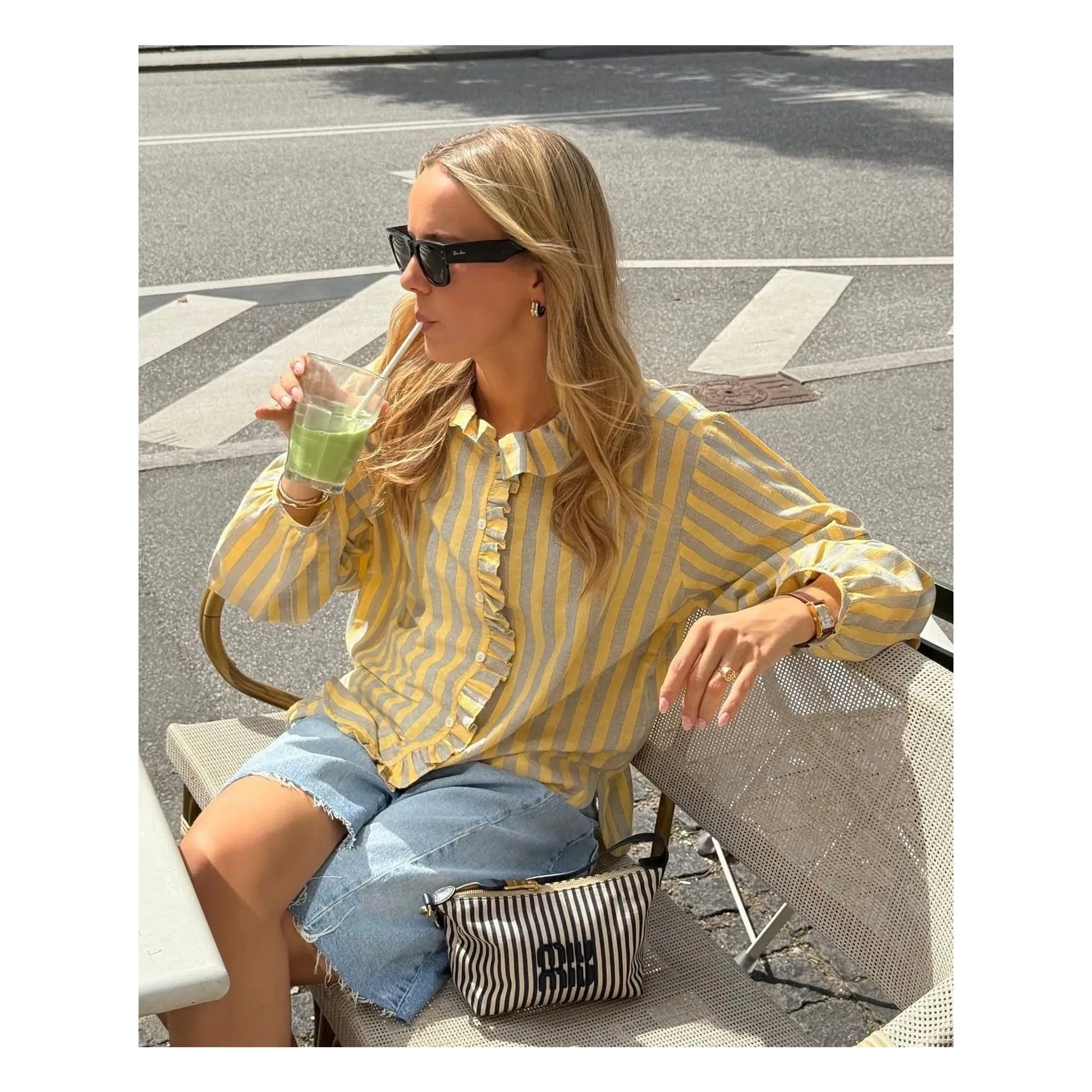 SISSEL EDELBO - Mirelle Stripes Shirt | Yellow