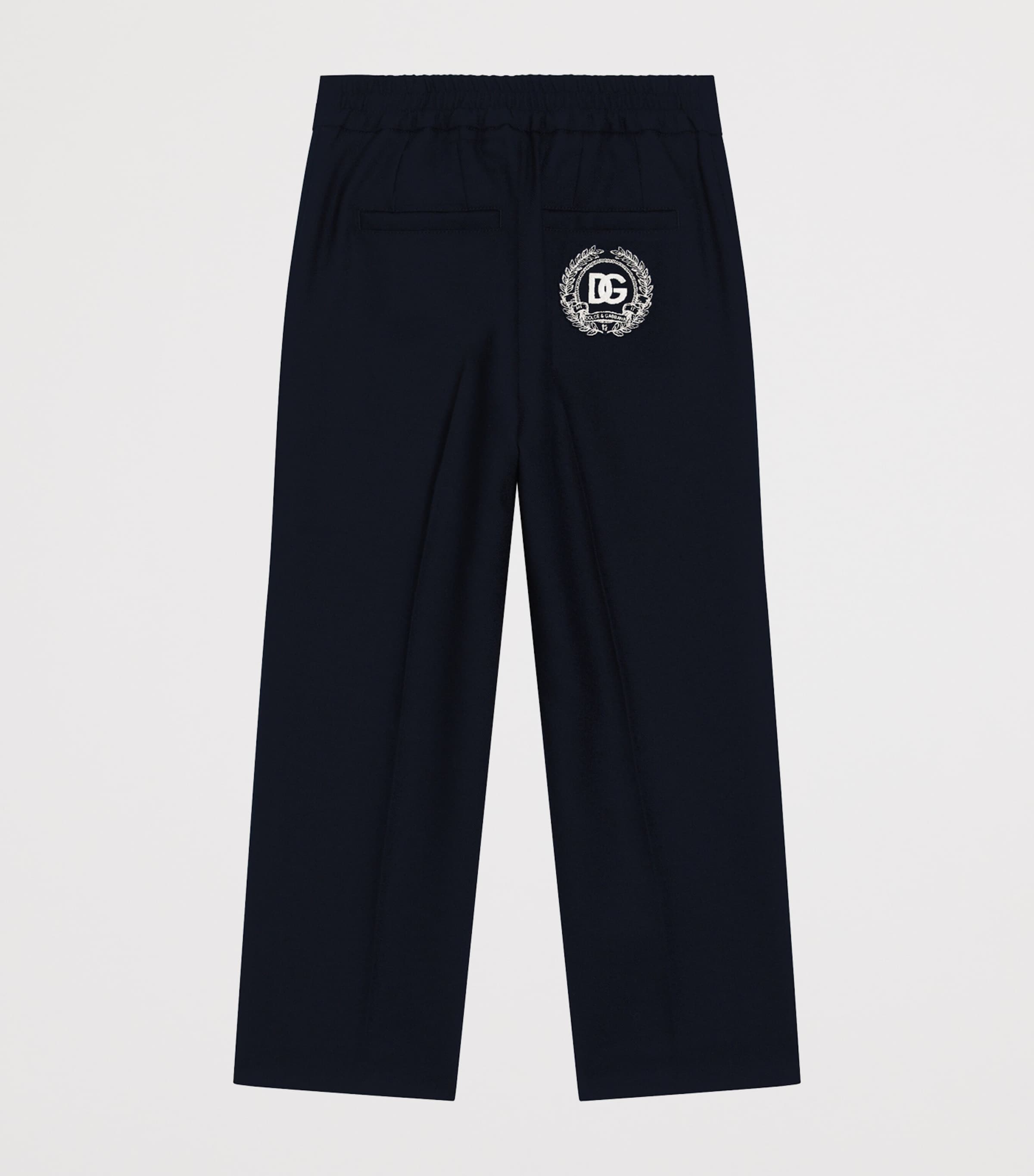 Dolce & Gabbana Kids Virgin Wool Canvas Trousers (8-12 Years)