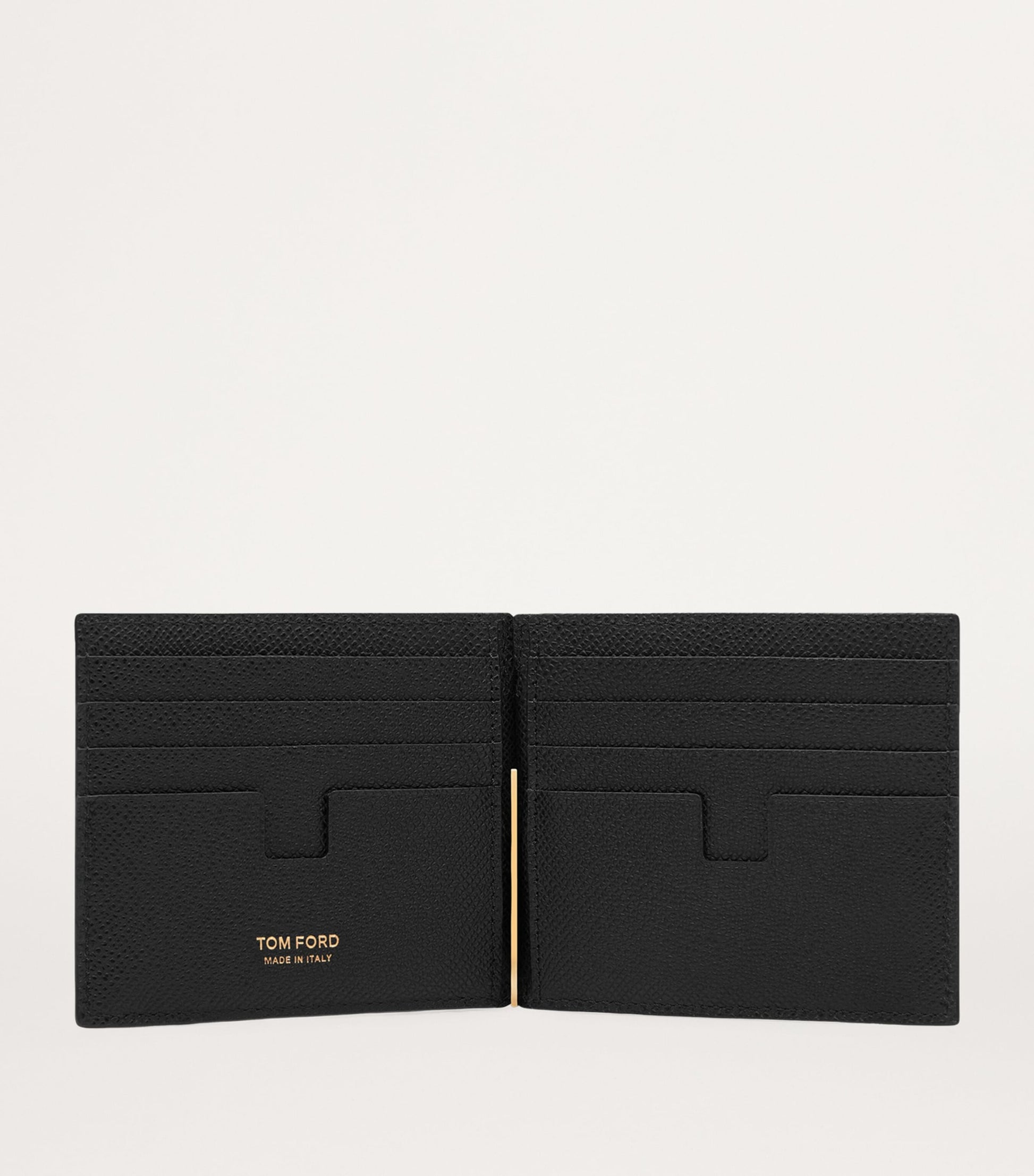 Leather T-Line Money Clip Wallet