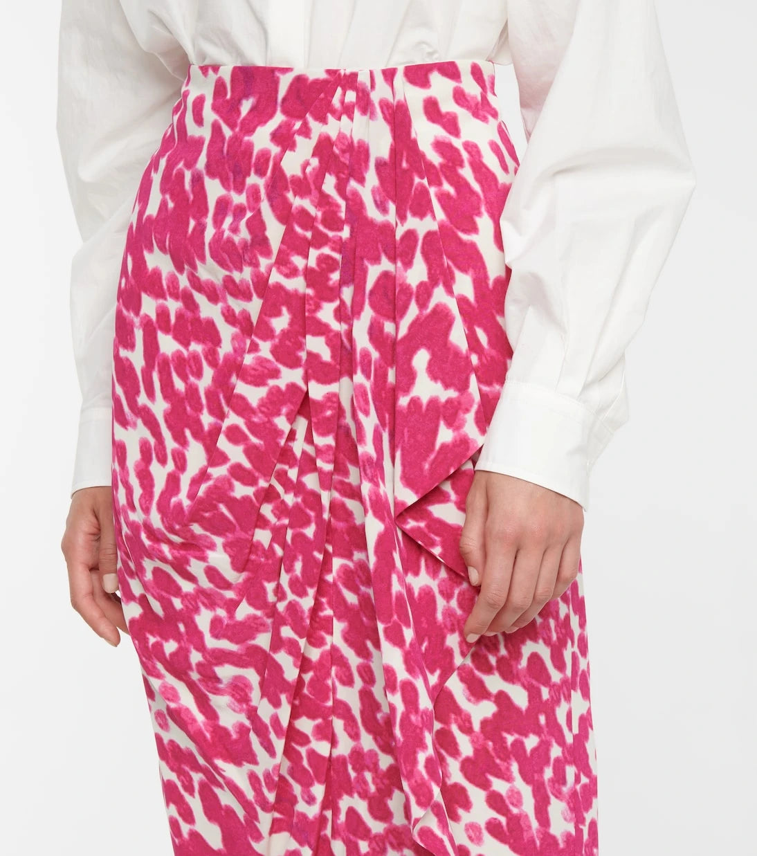 Isabel Marant - Bree printed stretch-silk midi skirt