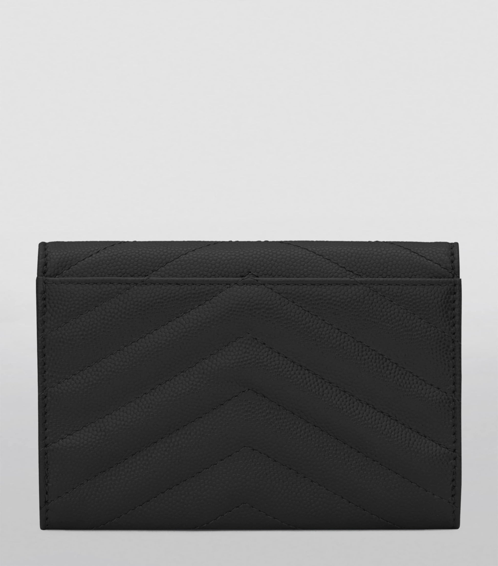 Saint Laurent Black Leather Quilted Wallet