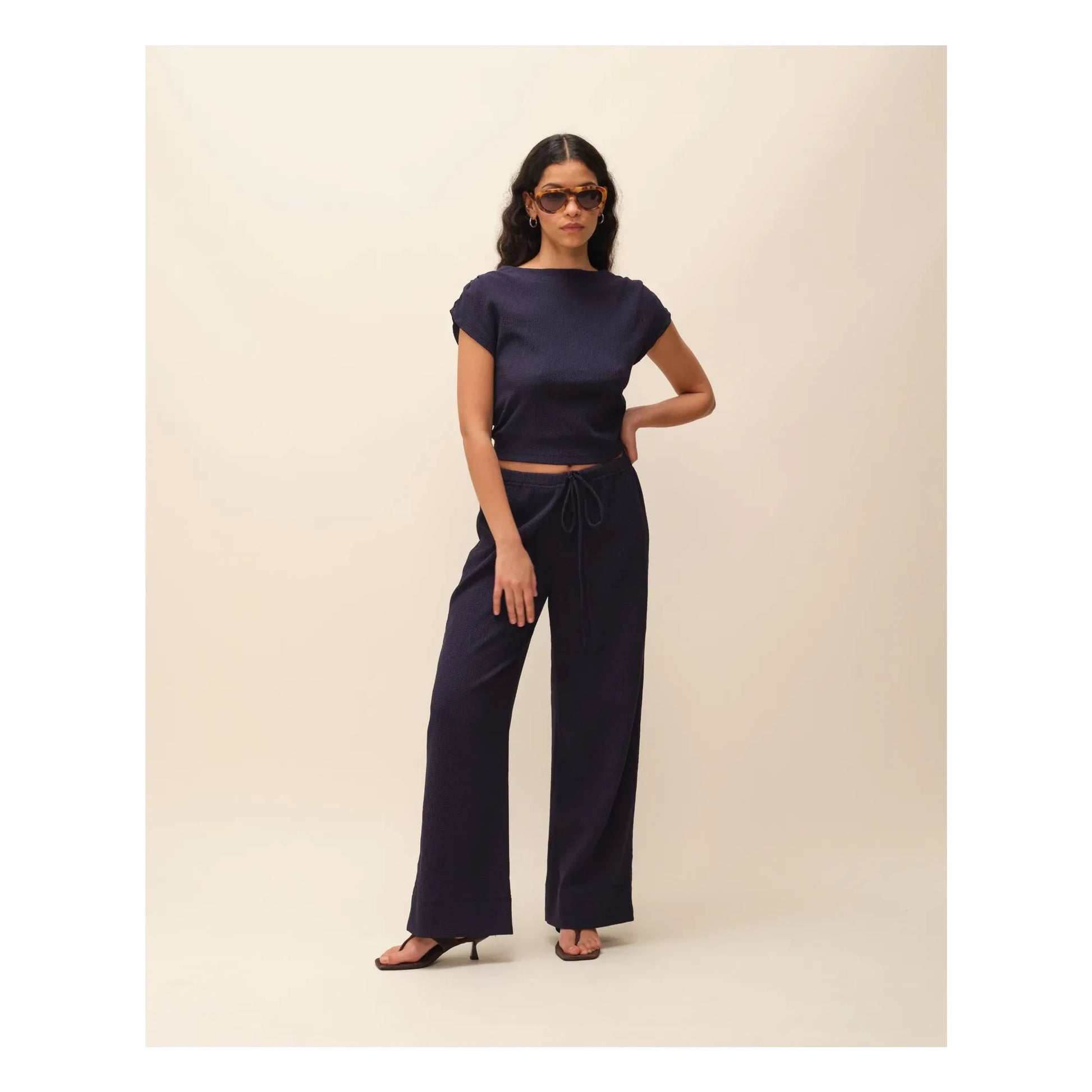 Nitah - Top Leila | Navy blue