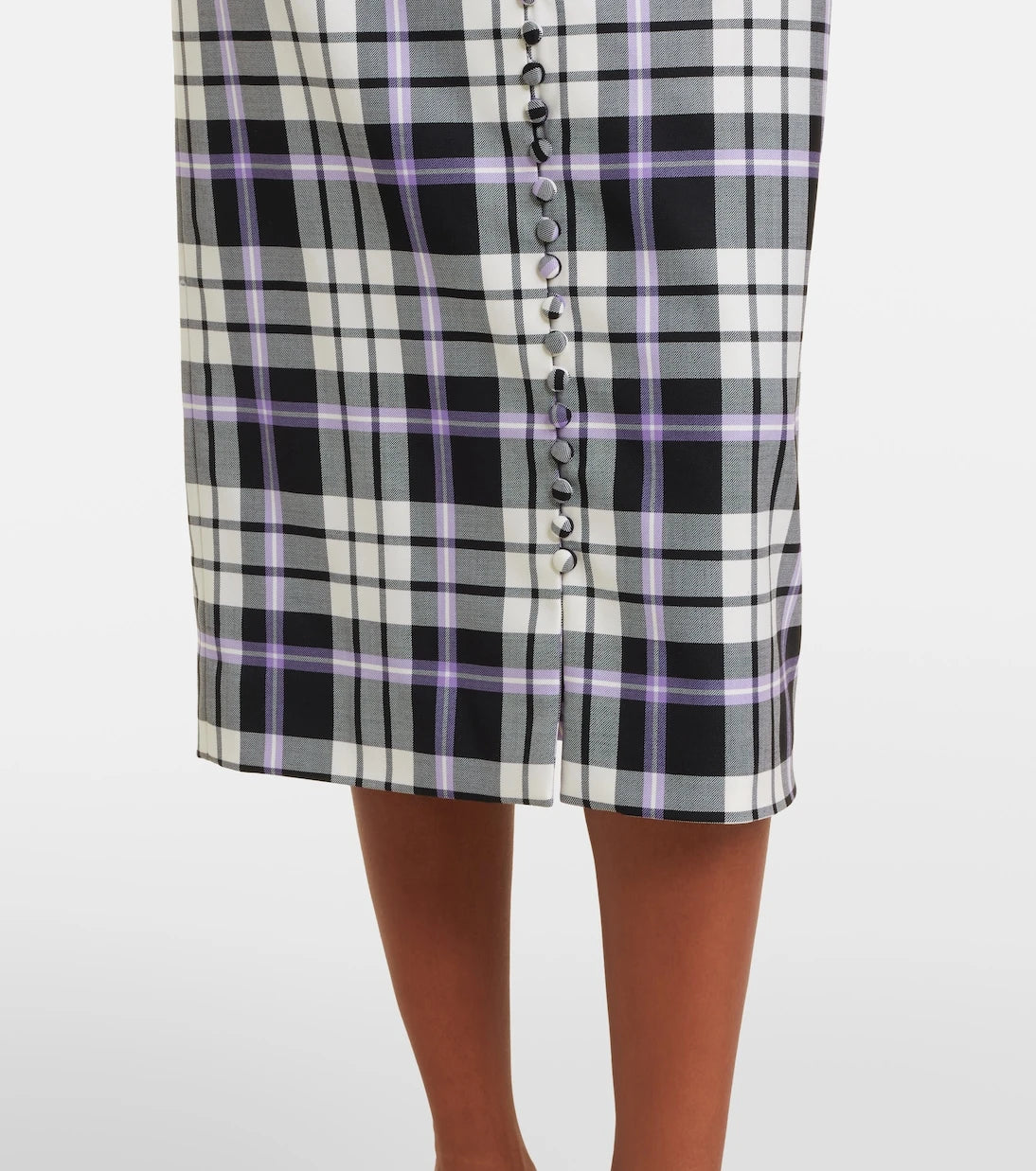 Carolina Herrera - Checked trompe l’œil wool midi dress