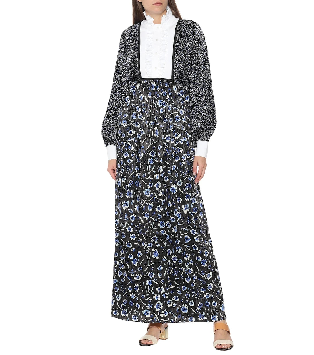 Tory Burch - Floral stretch-silk maxi dress