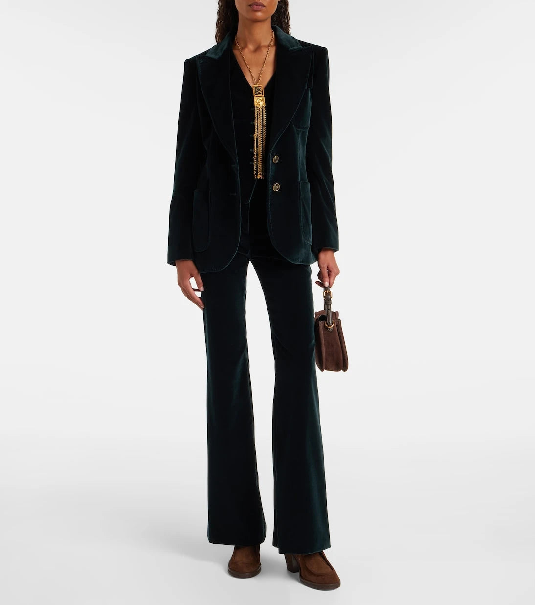 Etro - Cotton velvet flared pants