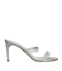 René Caovilla Grey Chandelier Heeled Mules 80