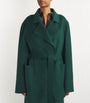 Wolk Morais Green Cashmere On Set Wrap Coat