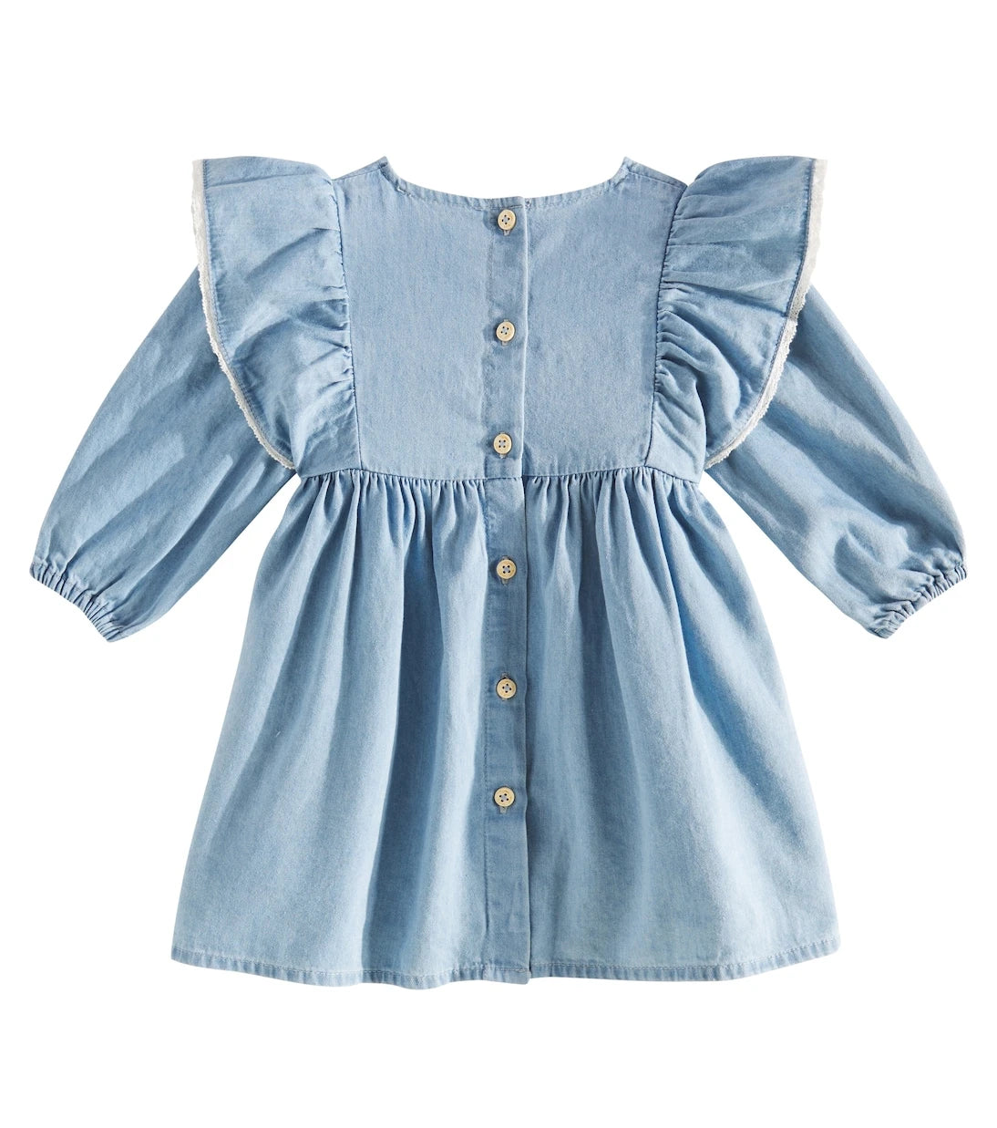 C'era Una Volta - Baby Luna ruffled denim dress