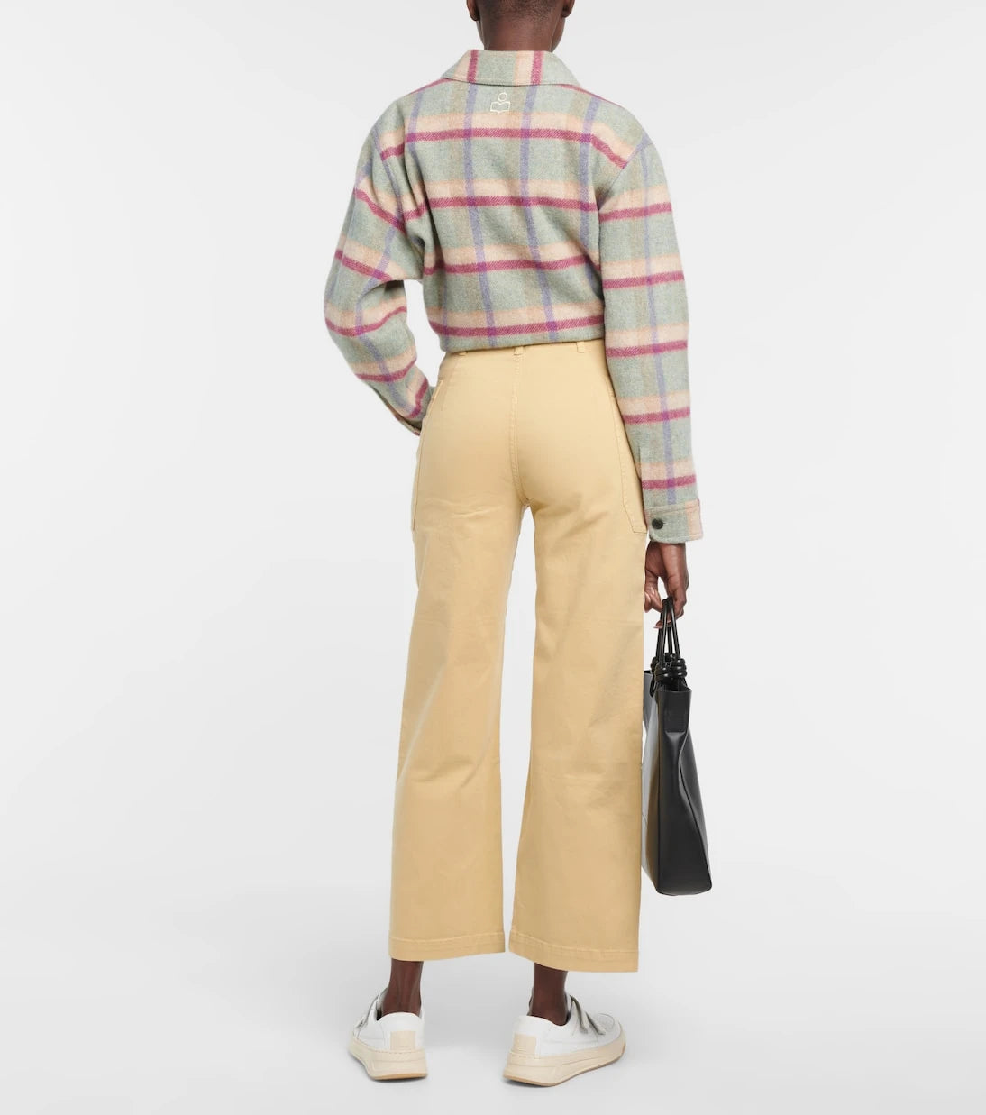 Frame - High-rise cropped cargo pants