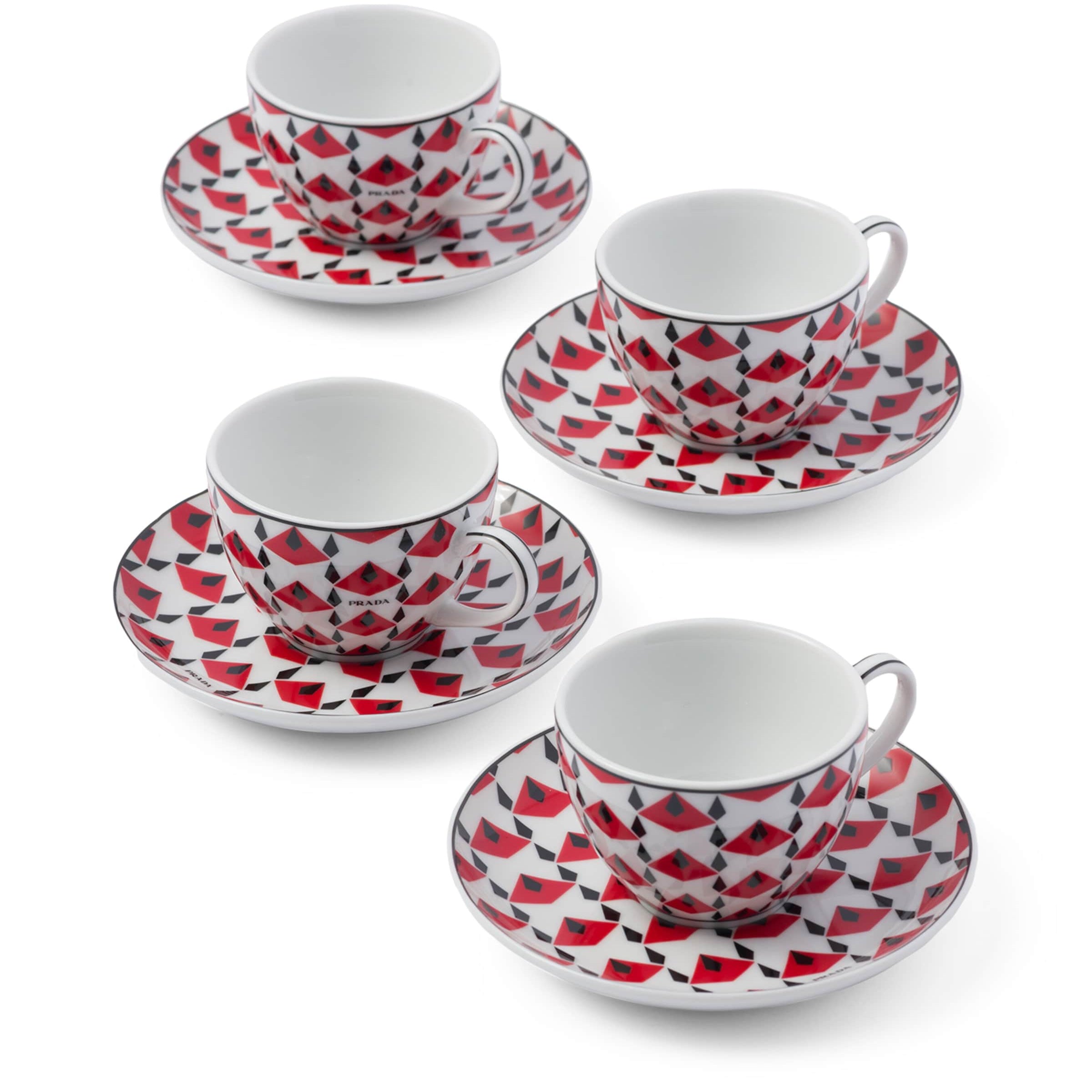 Prada Vienna Coffee Cup and Saucer (Set of 4)