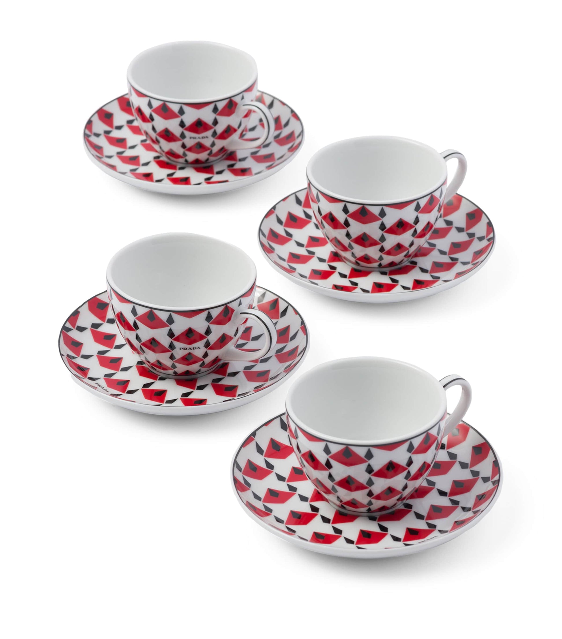 Prada Vienna Coffee Cup and Saucer (Set of 4)