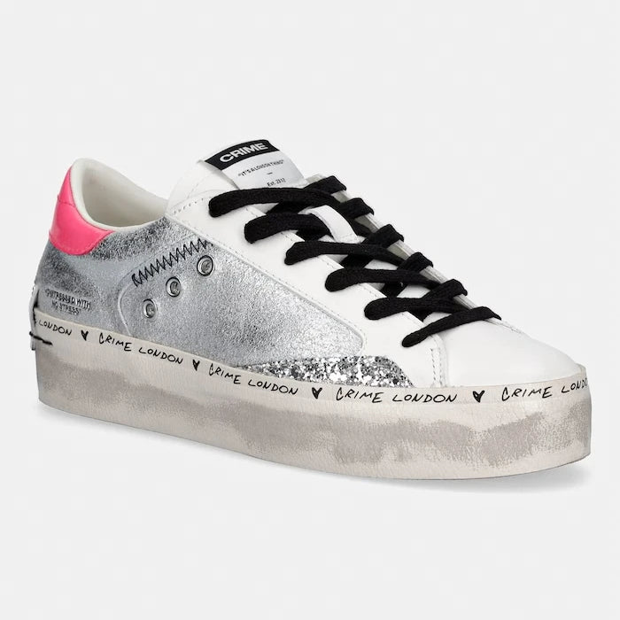 Кожени маратонки Crime London DISTRESSED PLATFORM