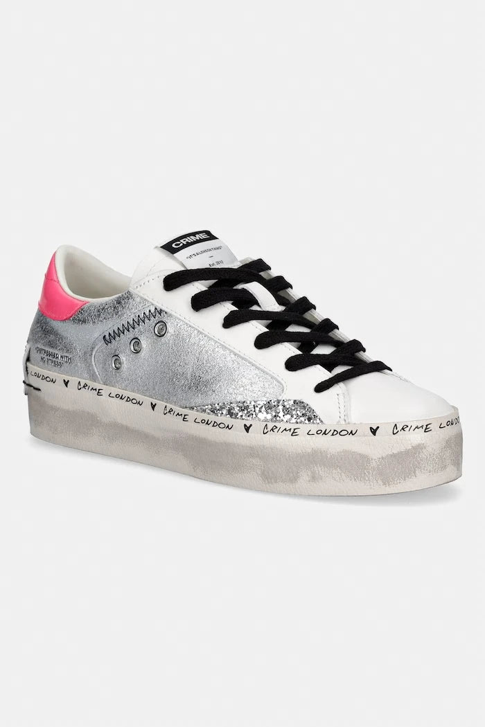 Кожени маратонки Crime London DISTRESSED PLATFORM