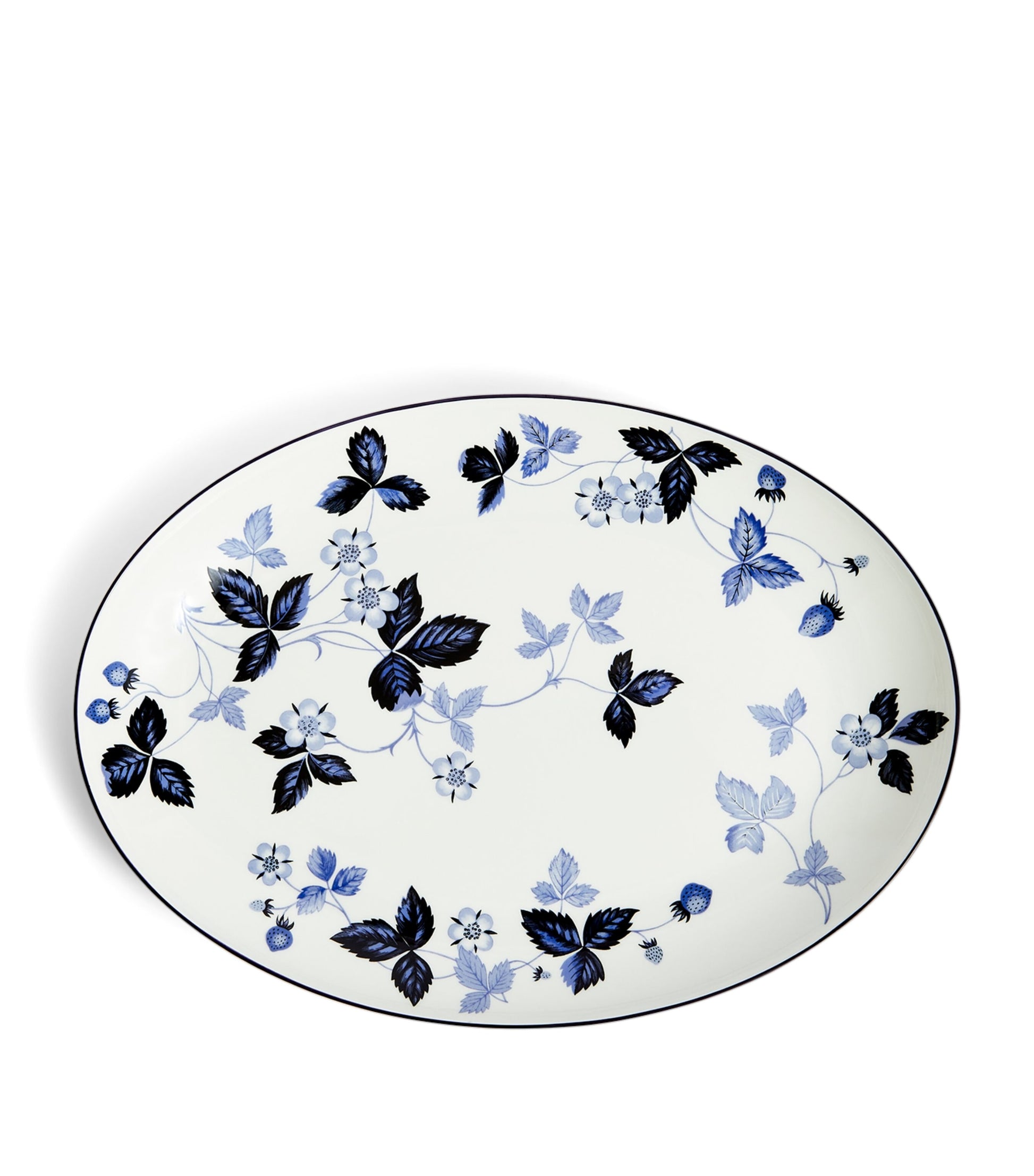 Wild Strawberry Inky Blue Oval Plate (30cm)
