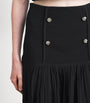 Sandro Paris Black Knitted Buttoned Mini Skirt