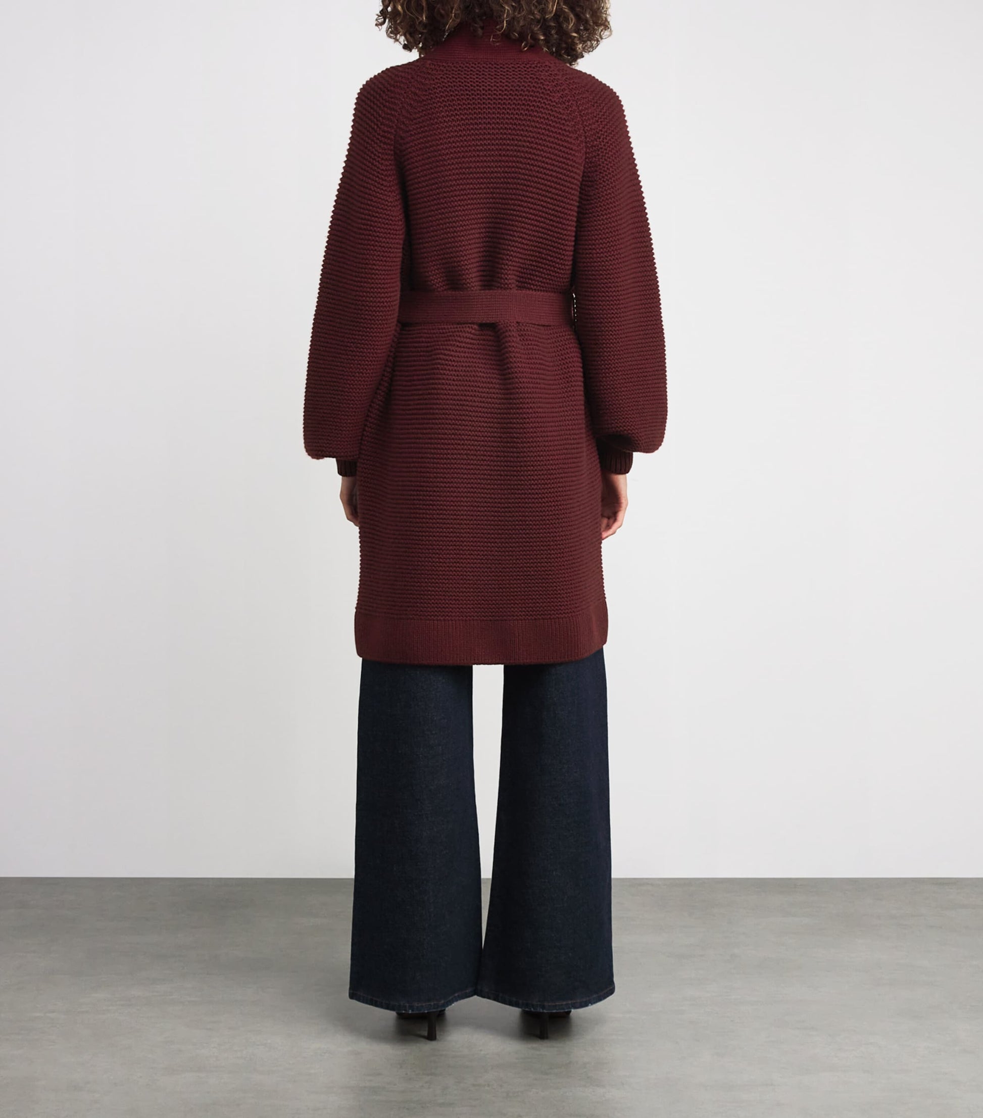 Burgundy Kid Cashmere Cardigan