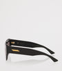 Bottega Veneta Black Rectangular Sunglasses