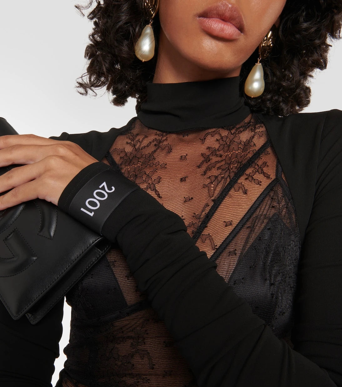Dolce&Gabbana - Chantilly lace and jersey midi dress