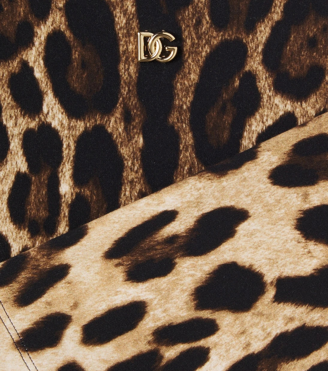 Dolce&Gabbana Kids - DG leopard-print cotton-blend dress