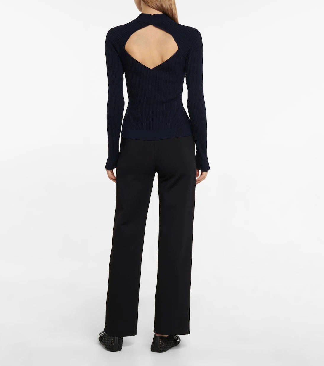 Alaïa - Ribbed-knit wool-blend top