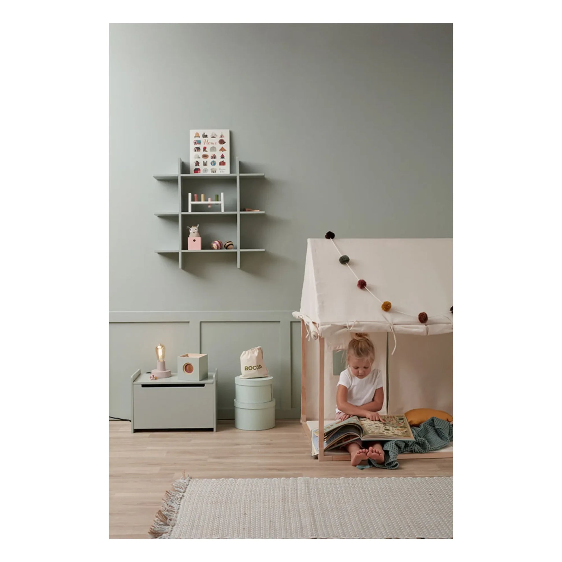 Kid's Concept - Cotton and Wood House | Off white