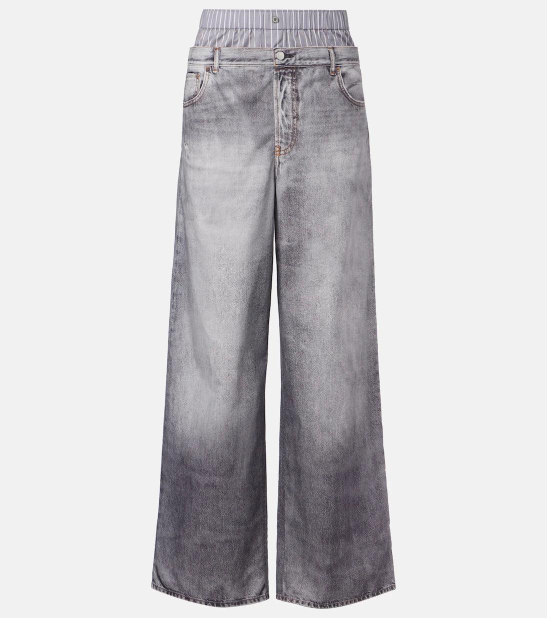 Acne Studios - Printed cotton poplin wide-leg pants