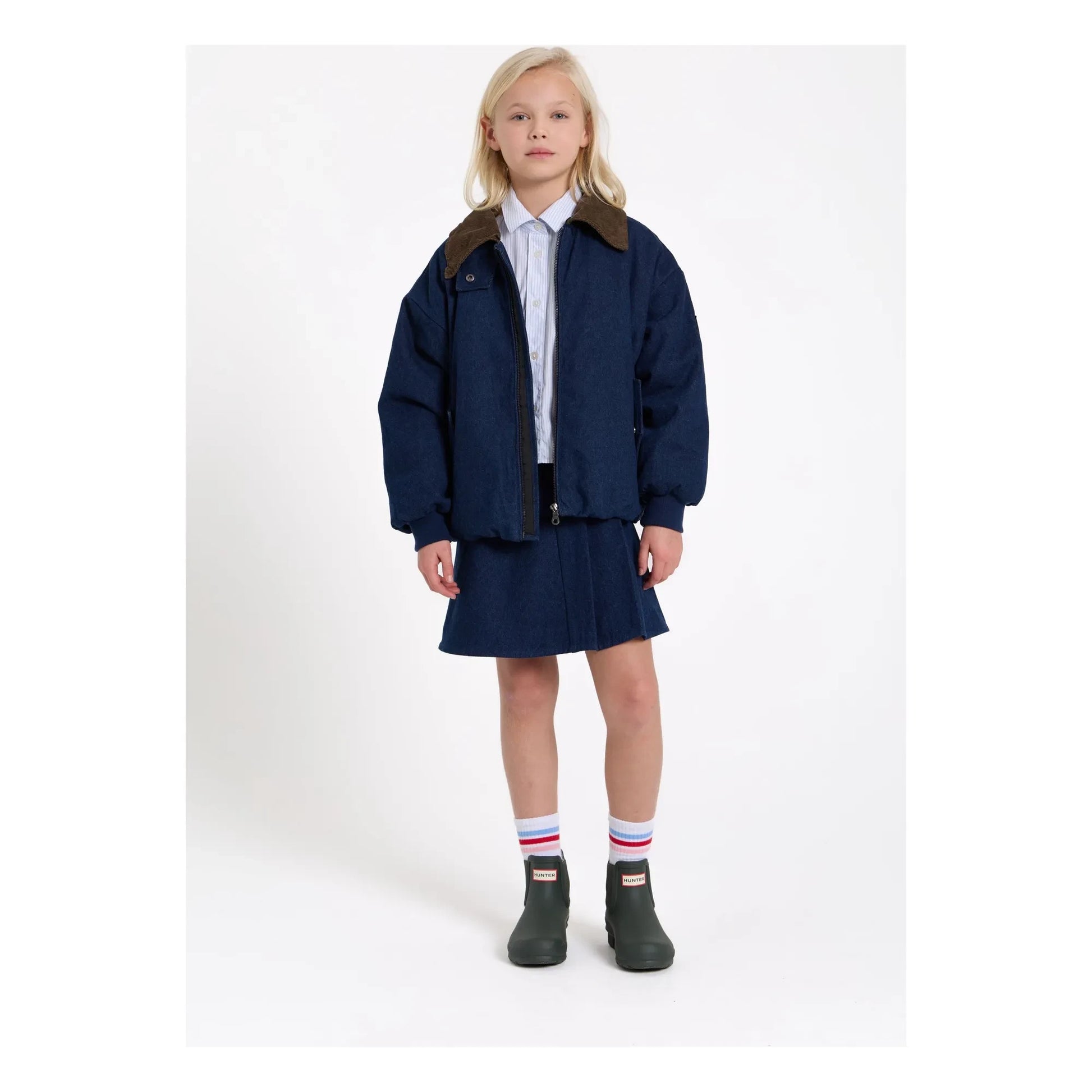 Finger in the nose - Aria Denim Aviator Jacket | Denim brut
