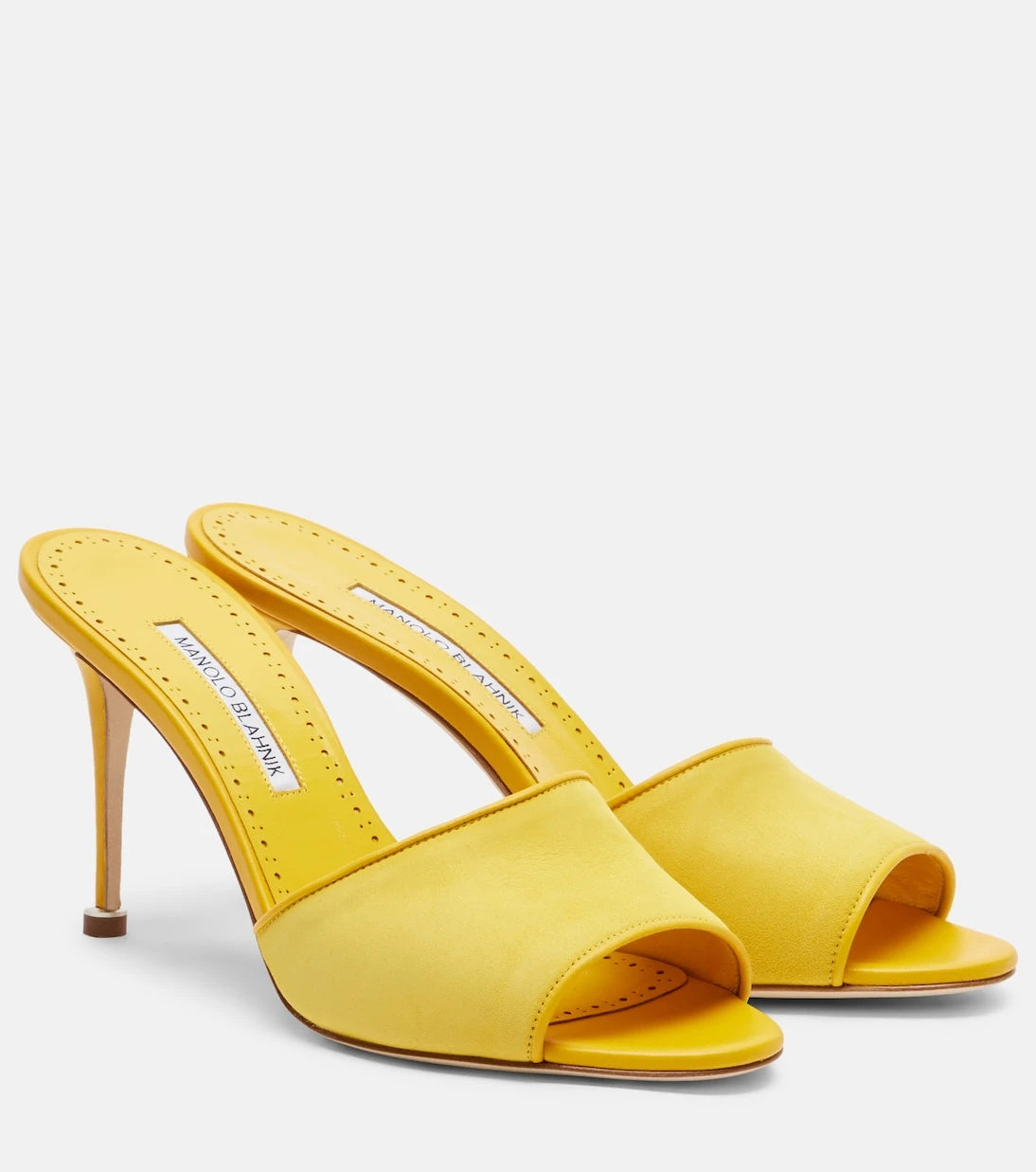 Manolo Blahnik - Larache 90 suede mules