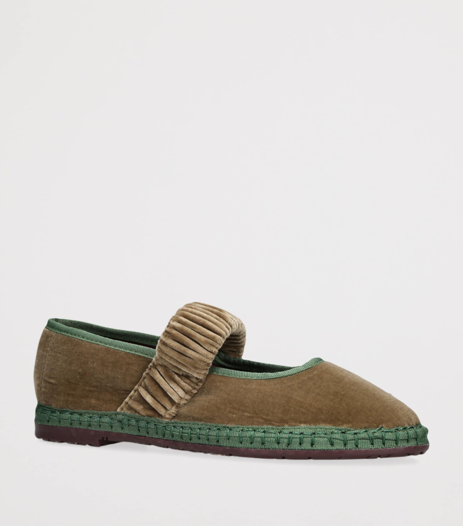Green Velvet Mafalda Espadrilles