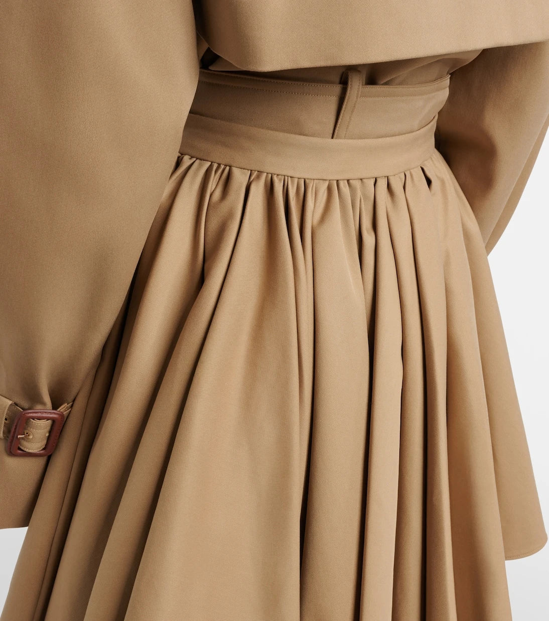 Self-Portrait - Gathered cotton miniskirt