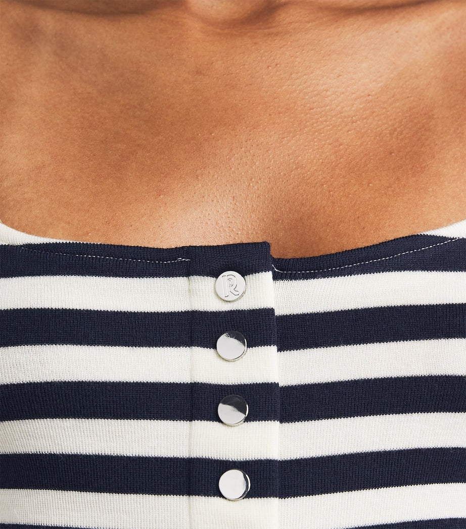 Paco Rabanne Multi Stripe Knitted Crop Top