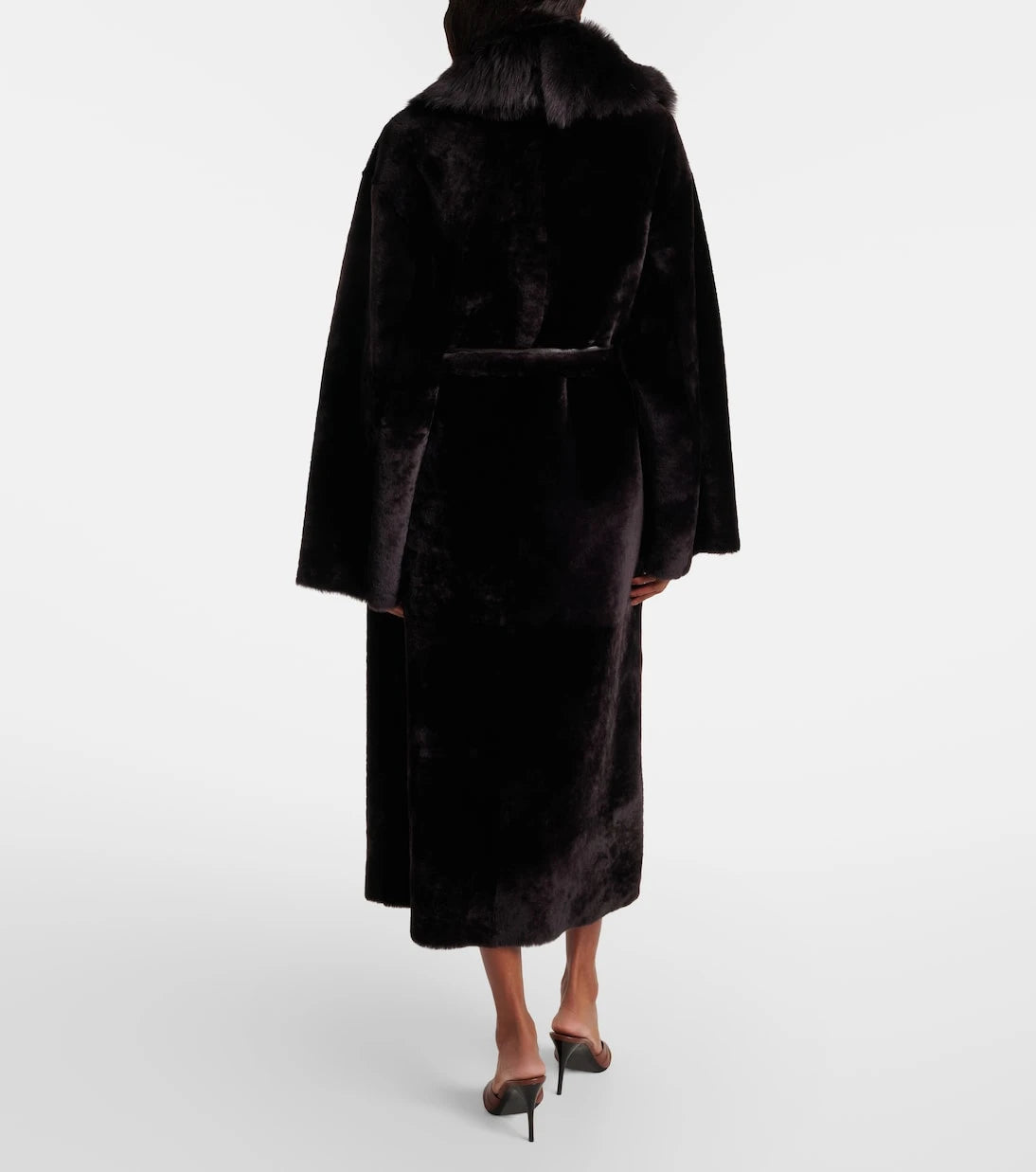 Nour Hammour - Isadora reversible shearling wrap coat