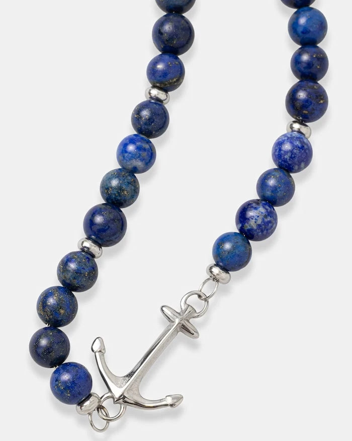 HUGO erkek paslanmaz çelik lapis lazuli bileklik E-BEADS5-BRA