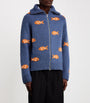 S.S. Daley Blue Wool Fish Archie Zip-Up Cardigan