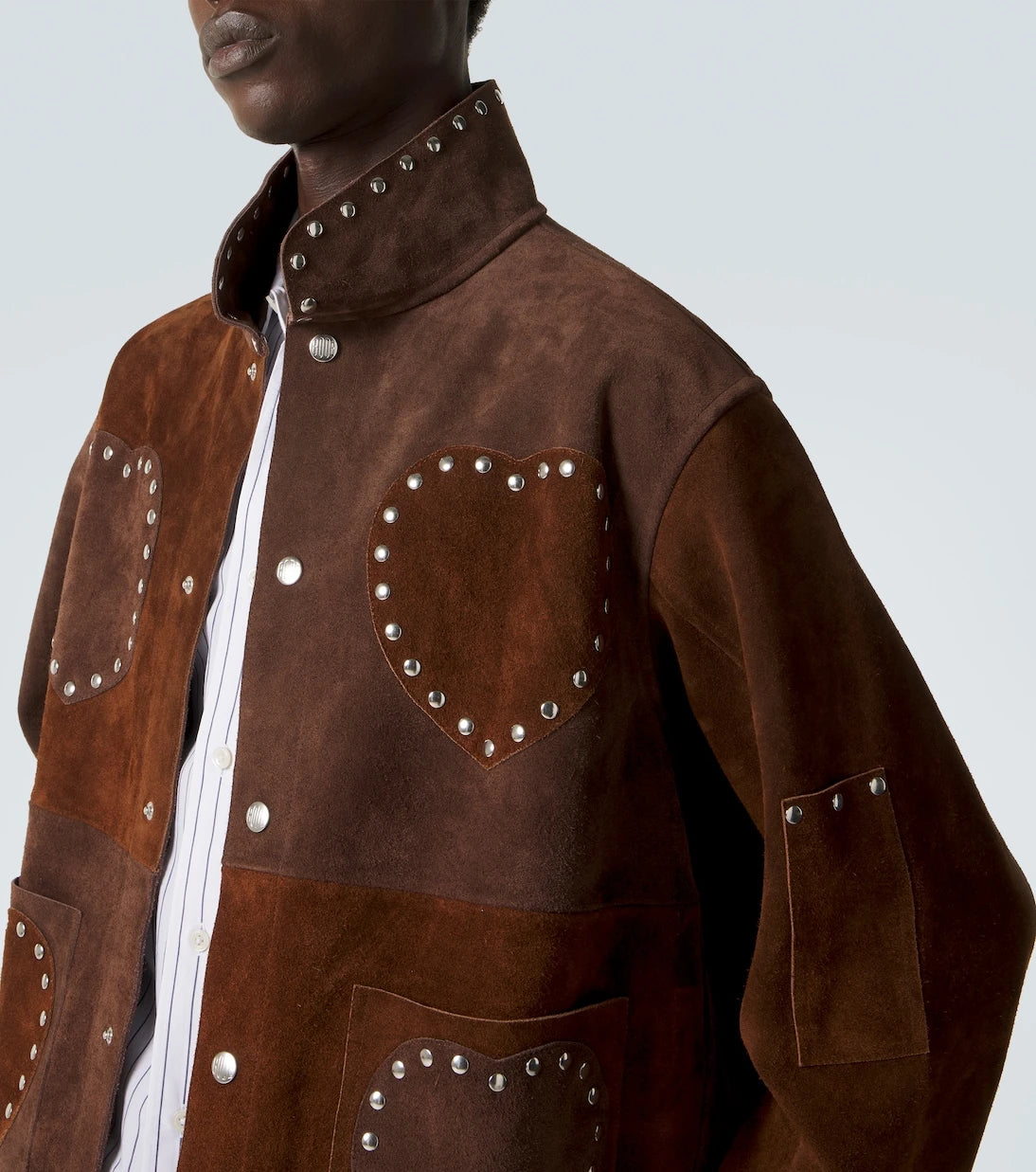 Bode - Studded suede jacket