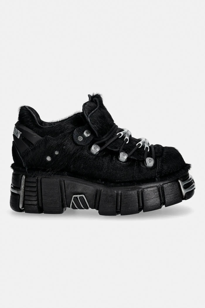 New Rock PELO NEGRO, TOWER NEGRO ACERO Kadife Spor Ayakkabı