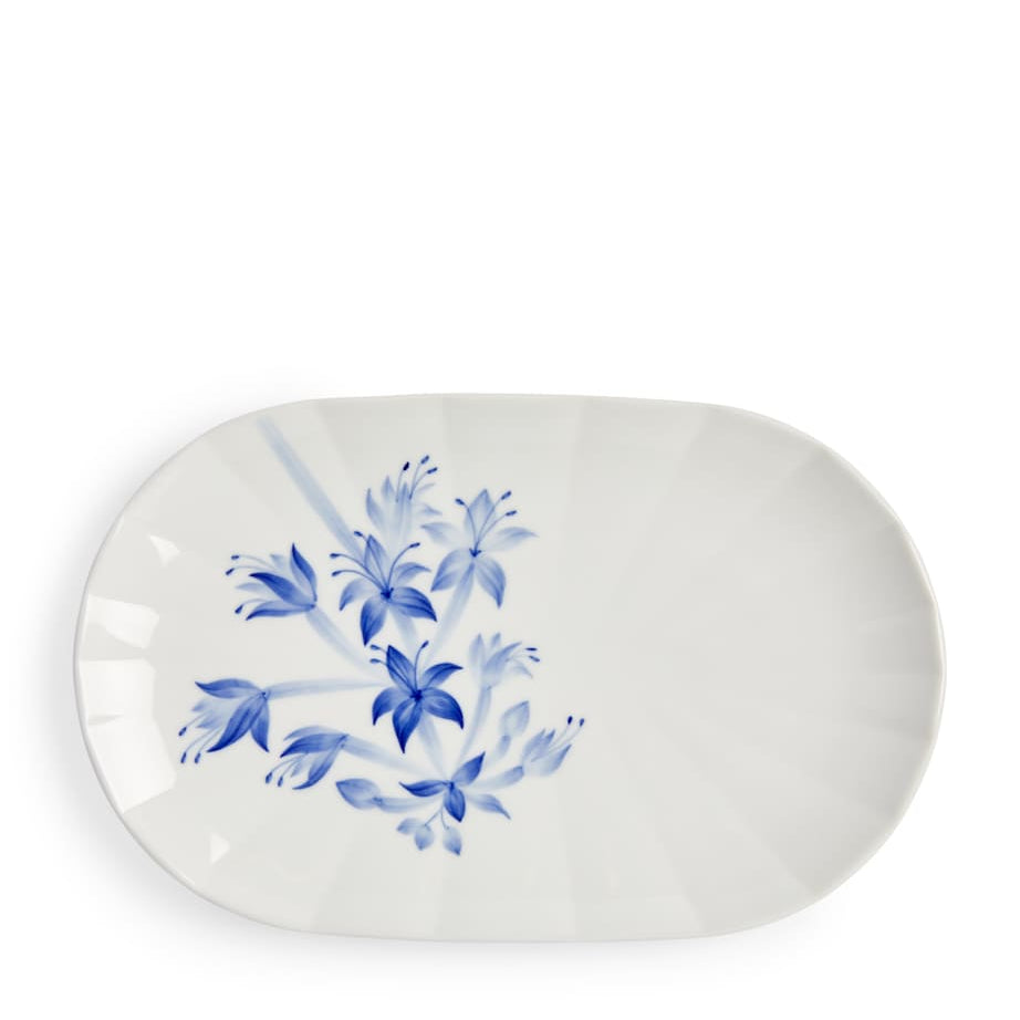 Royal Copenhagen Blomst Hosta Oval Dish (24cm)
