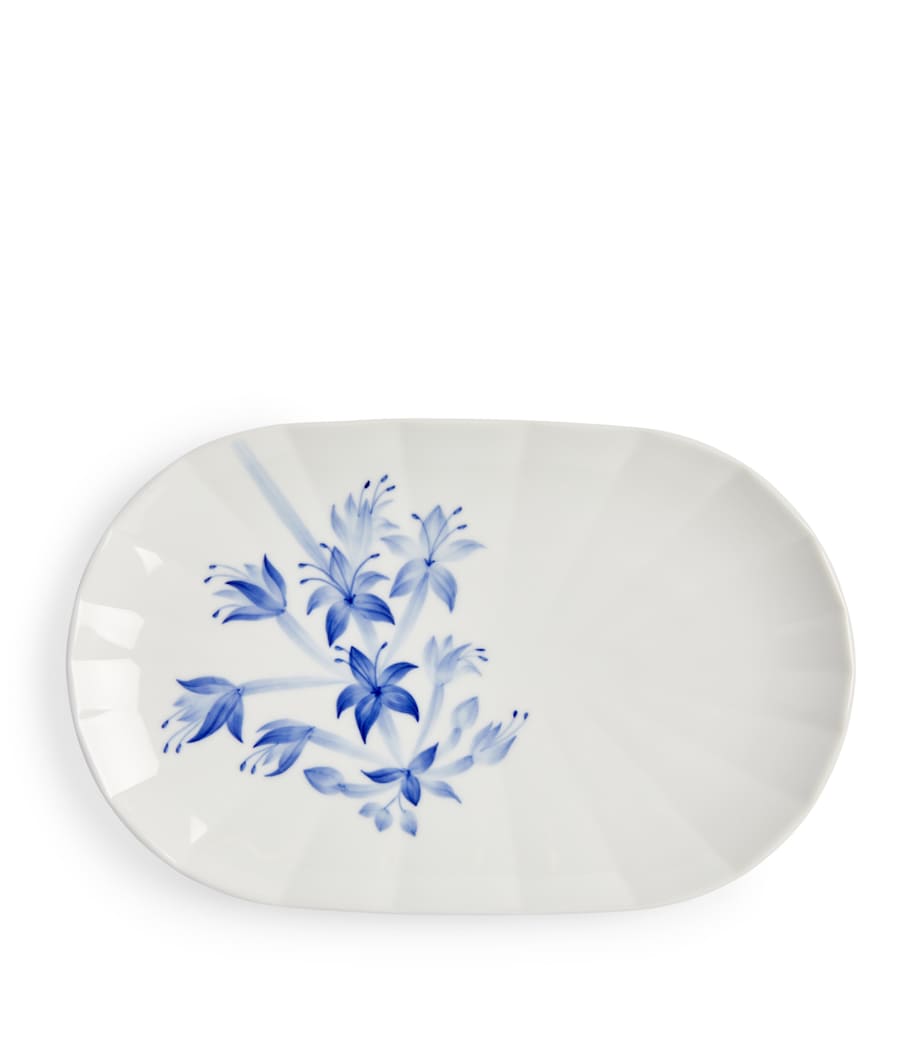 Royal Copenhagen Blomst Hosta Oval Dish (24cm)