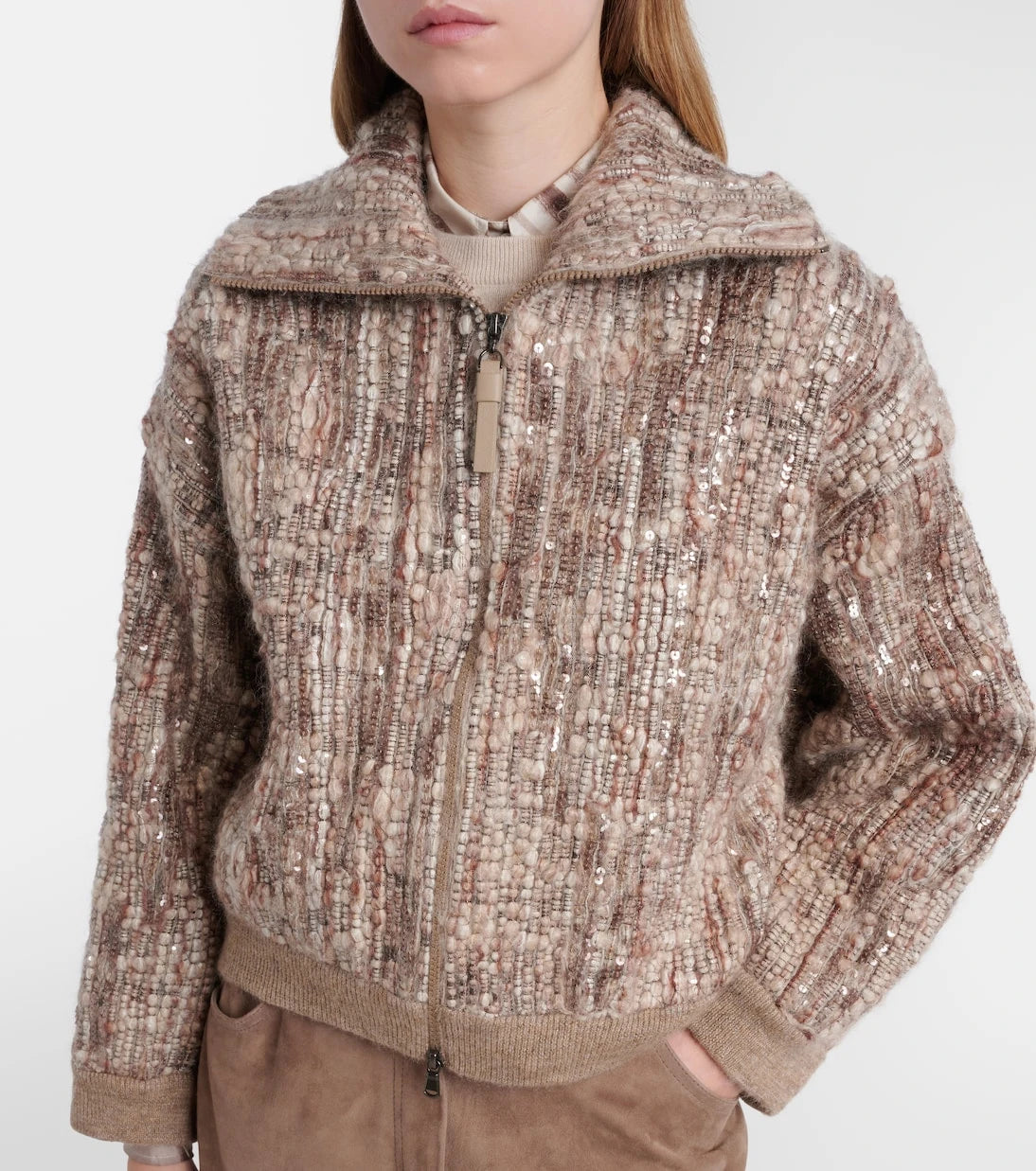 Brunello Cucinelli - Sequined mohair-blend cardigan