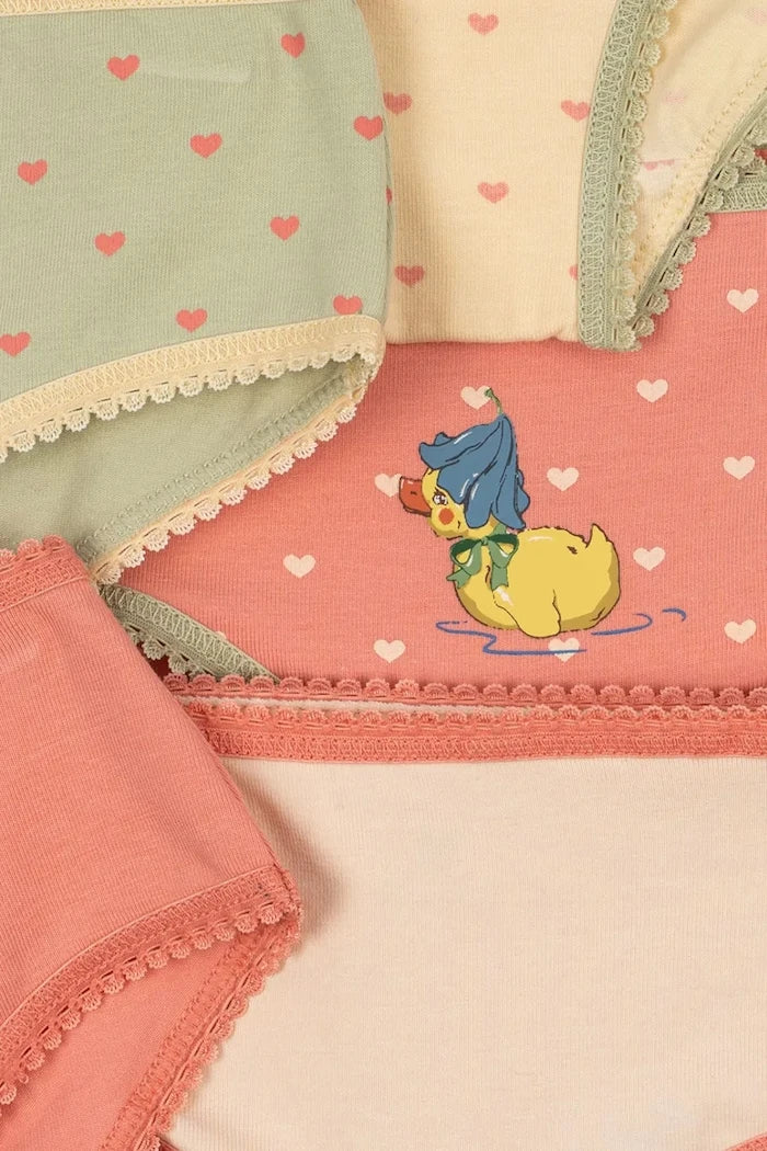 Konges Sløjd Klasik Çocuk Pamuk Elastan BASIC 5 PACK GIRL UNDERPANTS GOTS 5'li