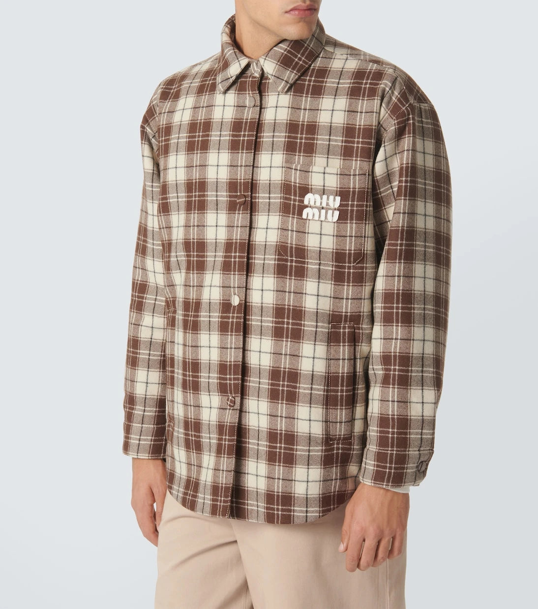 Miu Miu - Checked virgin wool jacket