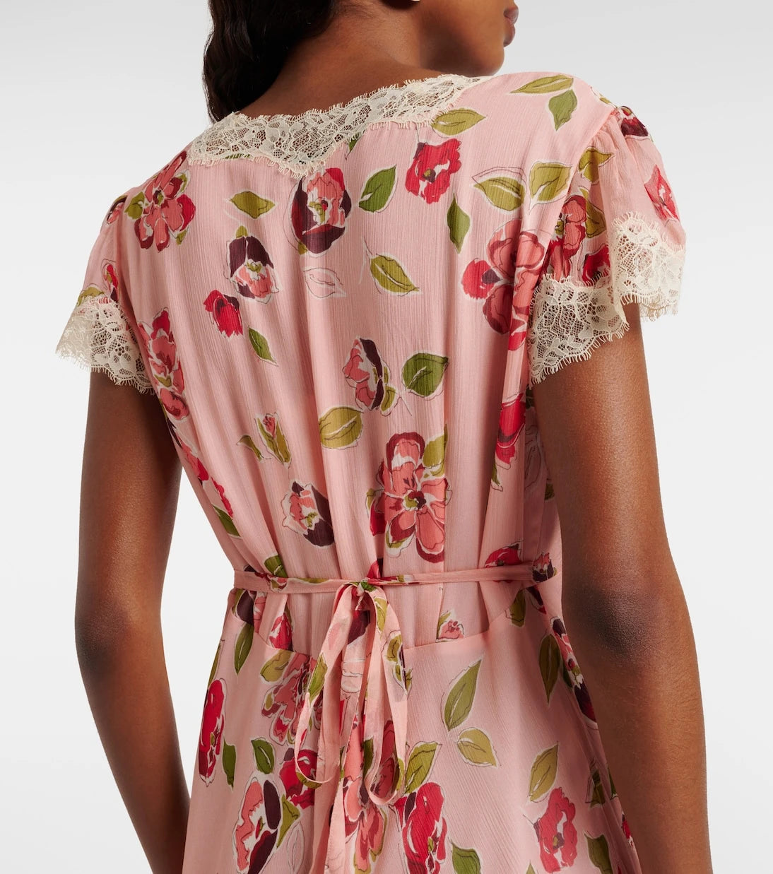 Rixo - Clarice floral lace-trimmed midi dress