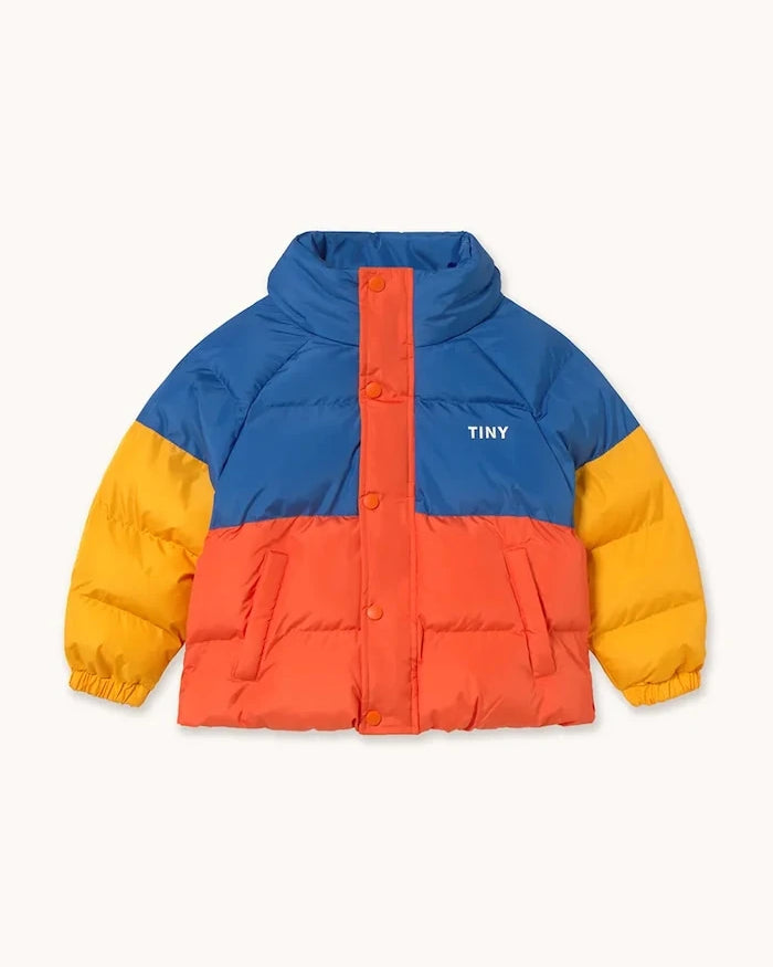 Детско яке Tinycottons COLOR BLOCK SHORT PADDED JACKET